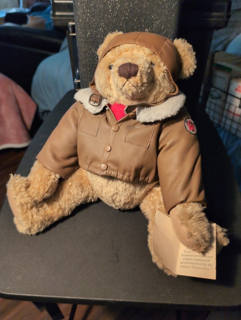 “Ace” Texaco’s Flying Pioneer, 15” Plush Stuffed Aviator Pilot Bear, 1998